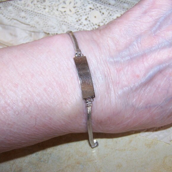Vintage Unengraved FCC Sterling Silver Identification Bracelet - Picture 3 of 6